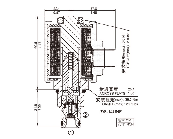 SV10-28 两通常闭式双向截止座阀